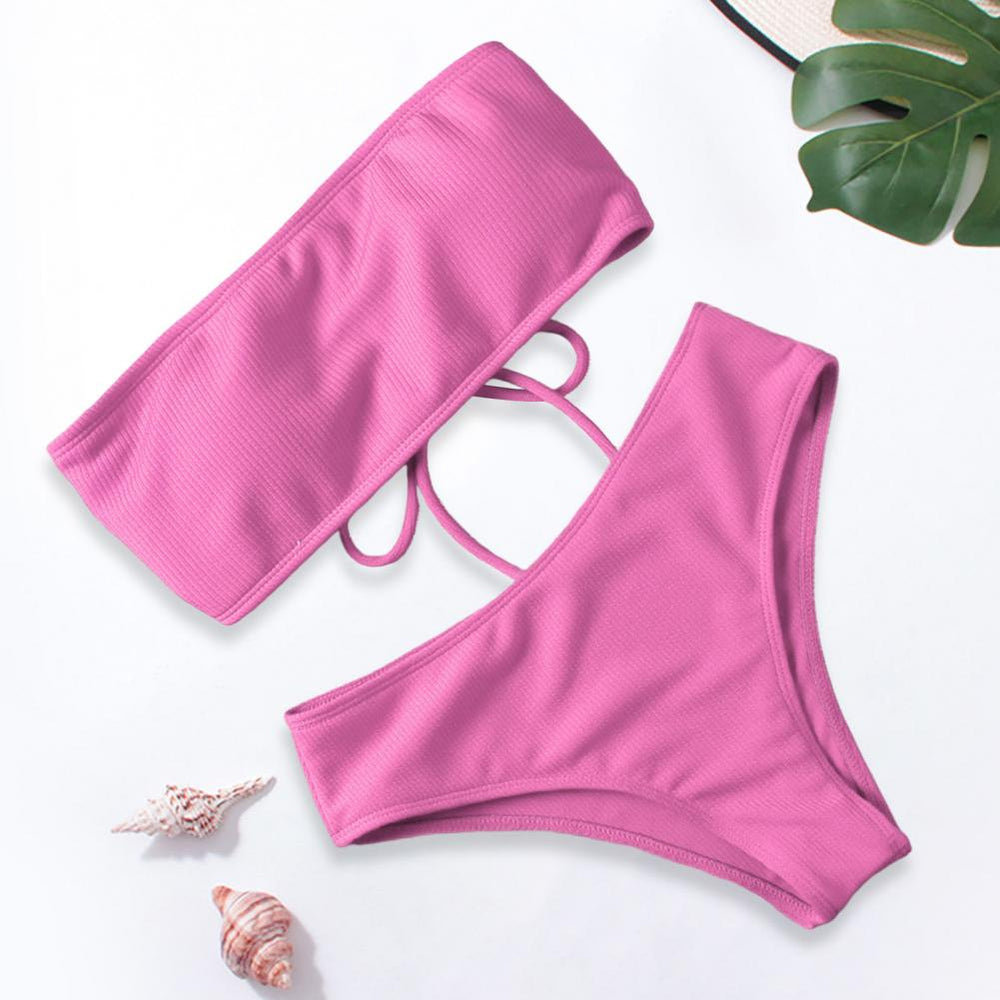 
                  
                    1 Set Soft Bathing Suit Wire-Free Bikini Set with Chest Pad Split Bikini Summer Women Bathing Suit  Swimming
                  
                