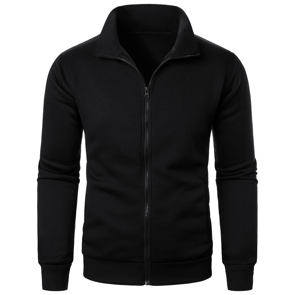 
                  
                    Men's casual sports zipper stand collar hoodie coat men's solid color cardigan
                  
                