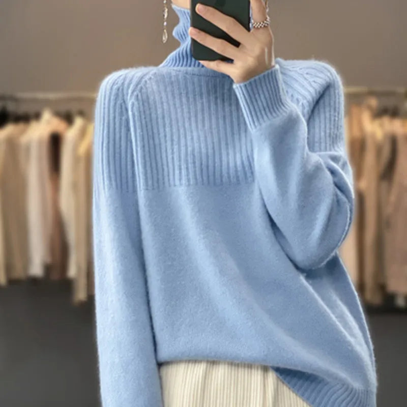 
                  
                    Women's Sweater Turtleneck Trending Sweater 2022 New Fashion Top Autumn and Winter Korean Pullover Women's Pullover Knitwear
                  
                