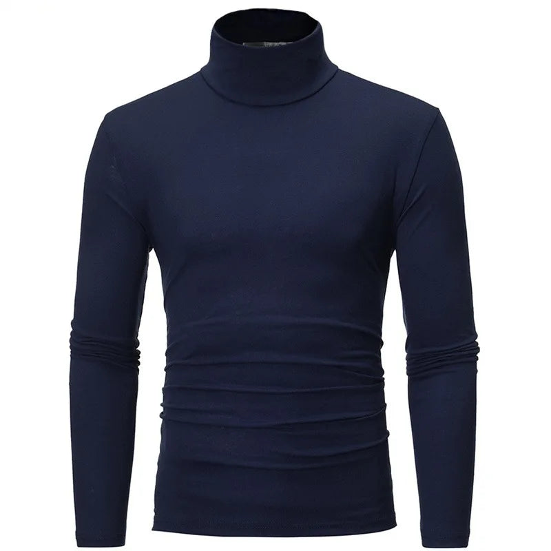 
                  
                    MOUNT Autumn Winter Men's High Neck T-shirt Slim Fit Fashion High Elastic Long Sleeve Casual...
                  
                