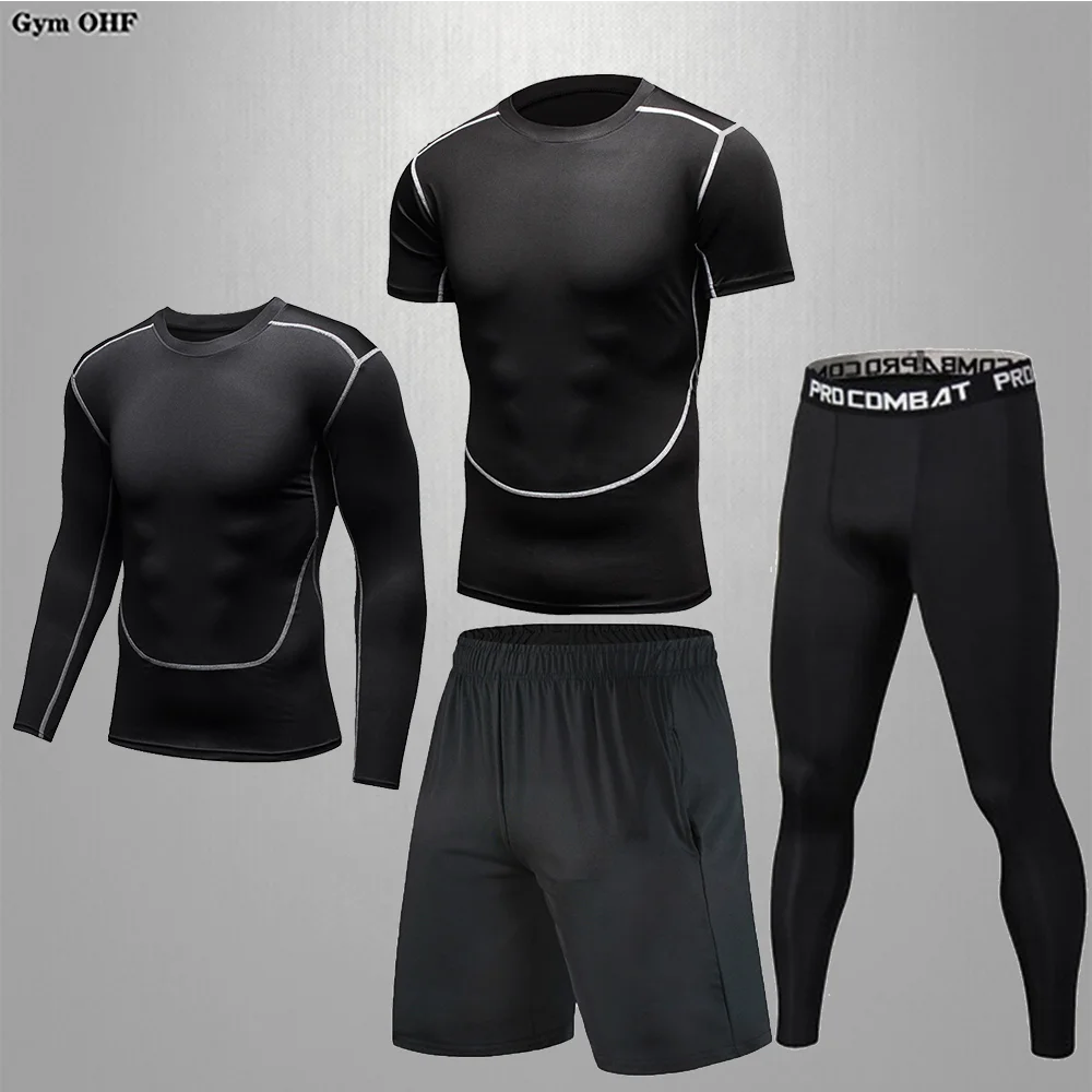 
                  
                    Men's Sports Suit Gym Fitness Compression Sportswear Set Running Jogging Sport Wear Clothes Exercise Rashguard MMA Tracksuit Men
                  
                