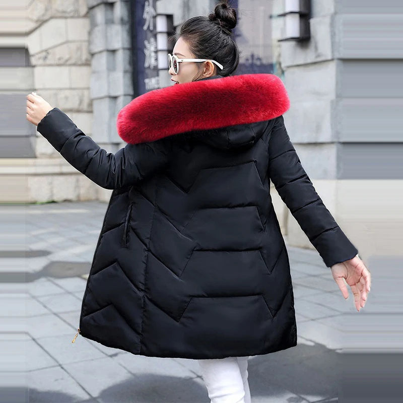 
                  
                    7XL Fashion Coats Winter Jacket Women Parka New 2024 Hooded Long Female Coat Office Lady Warm Down Jacket Fur Winter Coat Women
                  
                