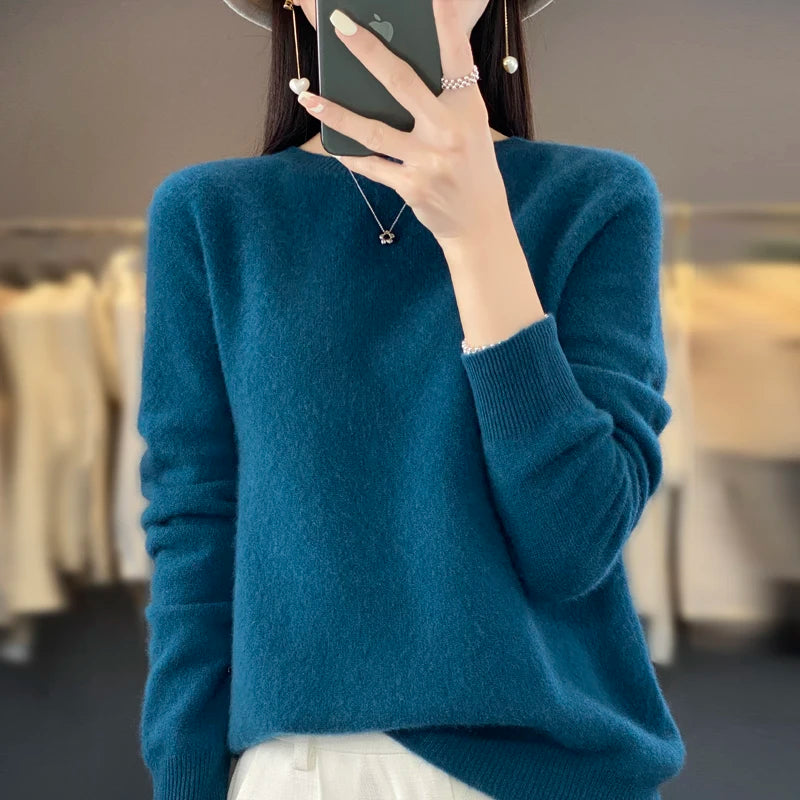 
                  
                    MOUNT New cashmere sweater women's sweater in autumn and winter 100% merino wool fashion O-neck...
                  
                