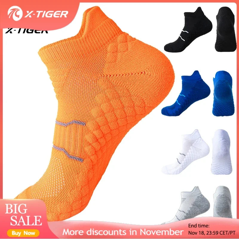 X-TIGER Men Ankle Socks Mesh Ventilating Comfort Fit Performance Breathable Casual Athletic Cycling Socks