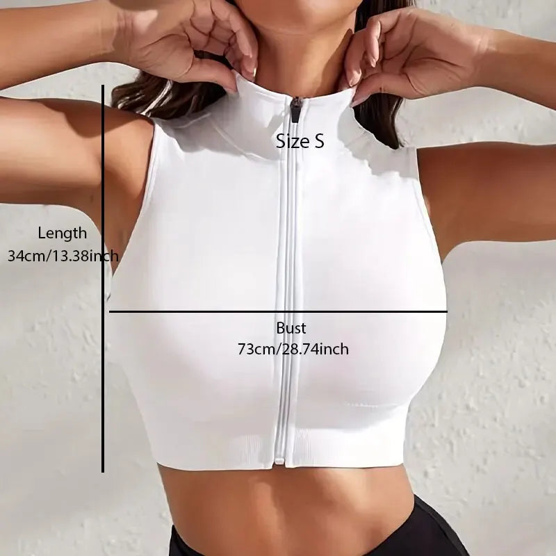 
                  
                    Women's 2-piece Set Close-fitting Breathable Sexy Yoga Zipper Exercise Fitness Vest Top - MOUNT
                  
                