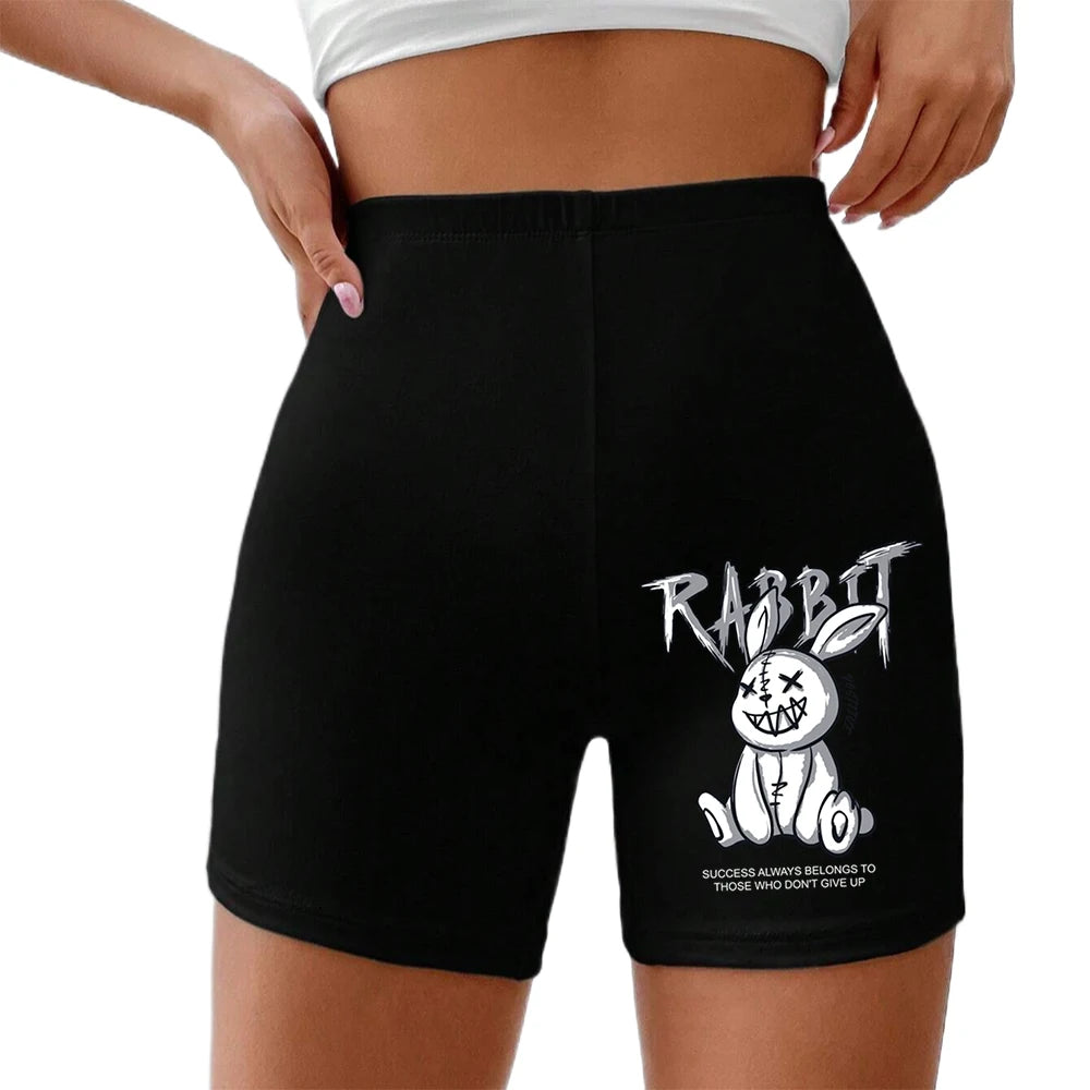 
                  
                    Cartoon Cute Rabbit Print Female Tight Pants Breathable Comfortable Elastic Pants Fashion Cool Summer Shorts Casual Sport Pants
                  
                