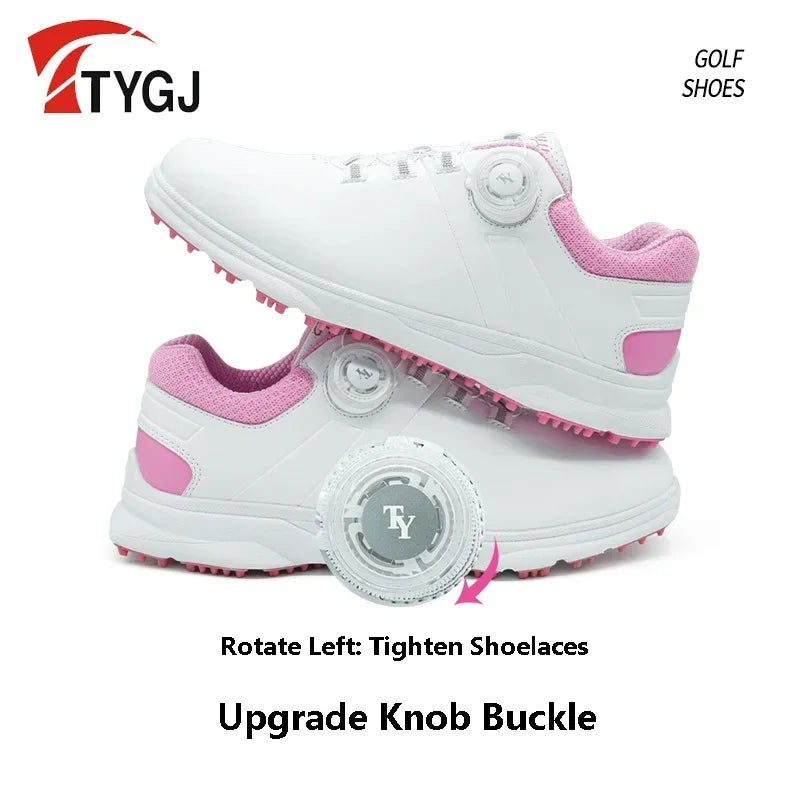 
                  
                    TTYGJ Ladies Patchwork Casual Golf Sneakers Female Skidproof Fixed Spike Golf Shoes Waterproof Knob Shoelace Training Footwear
                  
                