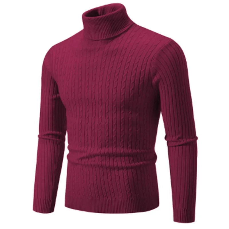 
                  
                    MOUNT New Men's High Neck Sweater Solid Color Pullover Knitted Warm Casual Turtleneck Sweatwear...
                  
                