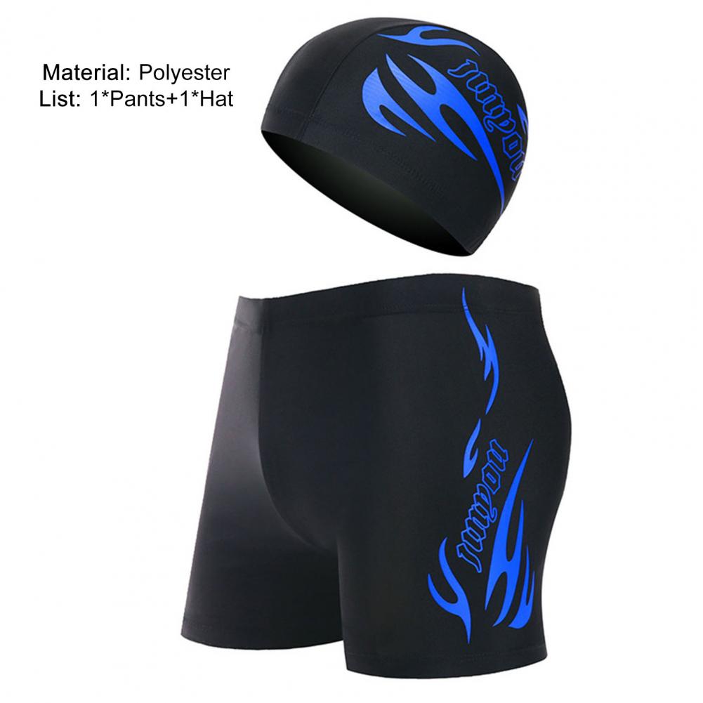 
                  
                    2 Pcs/Set Swimming Trunks Quick Dry Men Shorts Breathable Elastic Swimming Set Great Stitching Swimming Cap for Vacation
                  
                