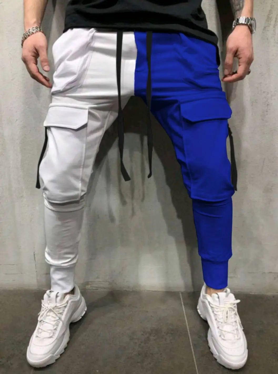 
                  
                    MOUNT Spring And Autumn New Trend Men's Casual Sports Pants Matching Color Leisure Fitness Yin Yang Hip Hop High Street Cargo Pants
                  
                