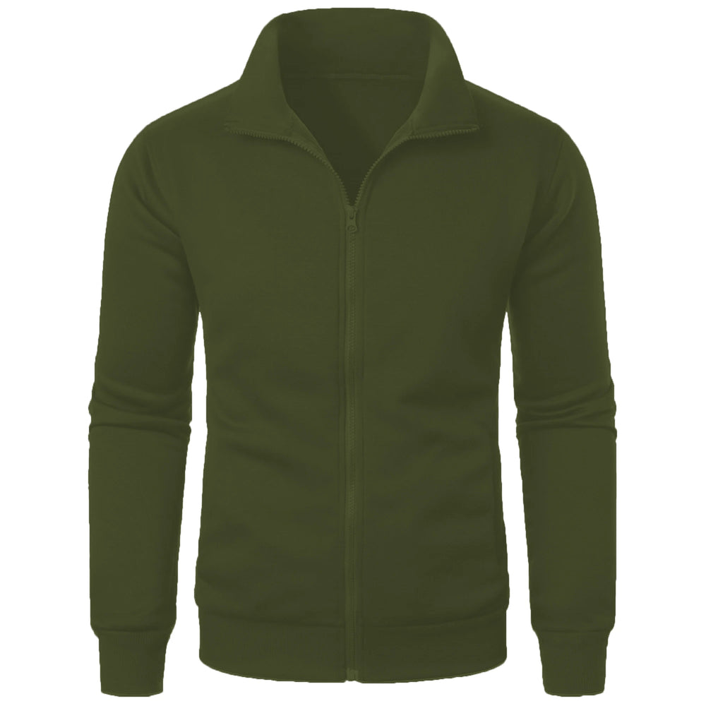 
                  
                    Men's casual sports zipper stand collar hoodie coat men's solid color cardigan
                  
                