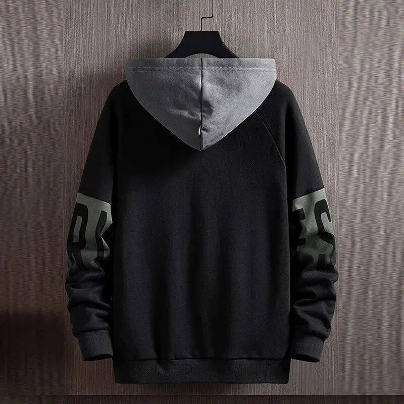 
                  
                    Men's Fall/Winter New Casual And Versatile Contrast Monogram Print Long Sleeve Hooded Sweatshirt
                  
                