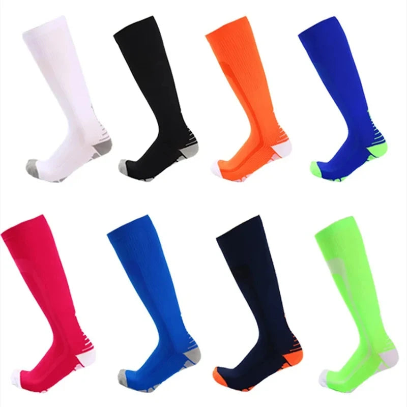 Compression Socks Varicose Veins Anti Fatigue 20-30mmHg Knee Length Elastic Socks Gym Football Rugby Sports Socks Outdoor Hiking