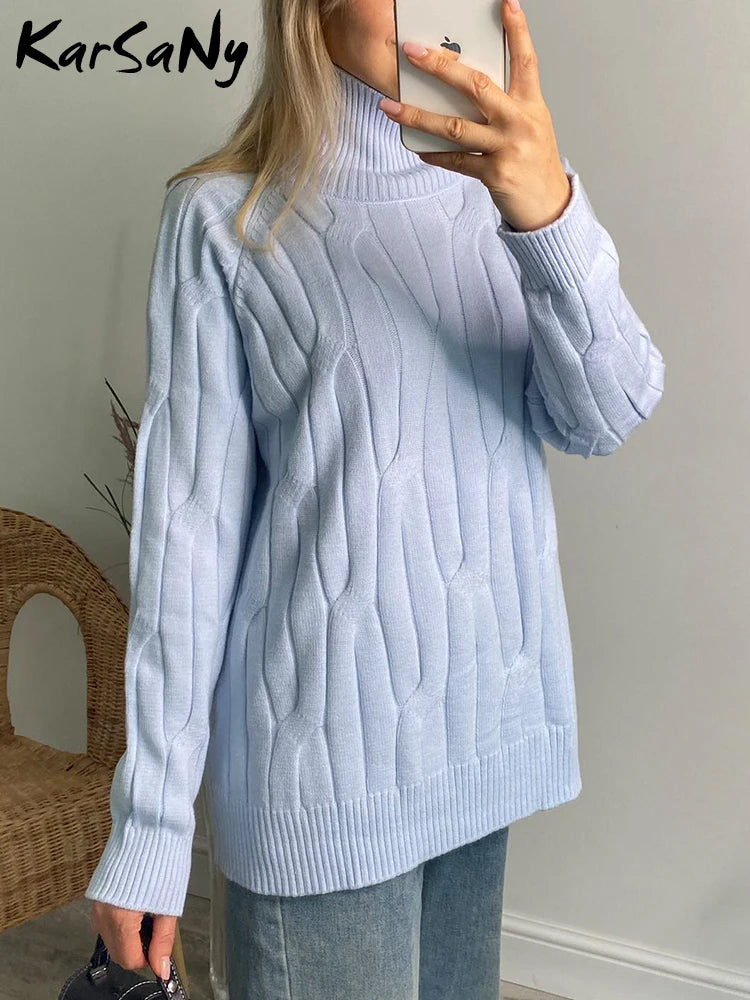 
                  
                    MOUNT Knitted Pullover Sweater Turtleneck Women Elegant Oversized Thick Jumpers Autumn Warm High...
                  
                