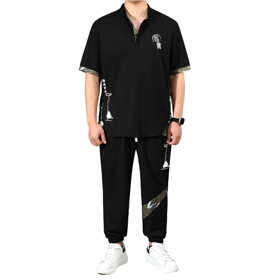 
                  
                    Summer Tracksuits Plus Size 12XL Men's Sets Fashion Casual Chinese Traditional Style T-shirts Pants Suits Male Sets Big Size
                  
                