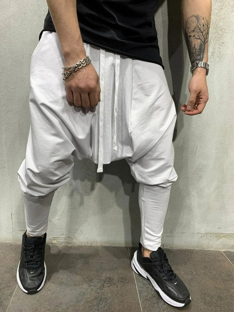 
                  
                    MOUNT Mens Clothing Men's New Hip-hop Trend Trousers European American Loose Solid Color Feet...
                  
                