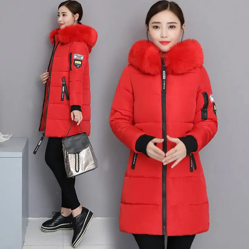 
                  
                    Women's Autumn Winter New Coats Fashion Korean Version Clothes Cotton Jacket Fur Collar Overcoat Slimming Women Tops And Blouses
                  
                