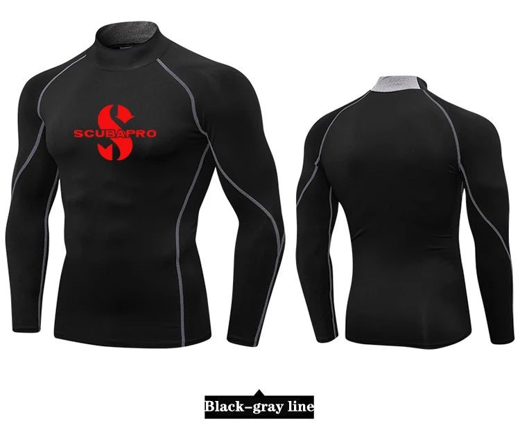 
                  
                    Men Swim Surfing T-shirt Beach UV Protection Swimwear Rash Guard Long Sleeve Diving Wetsuit Rashguard Tops Gear Summer Apparel
                  
                