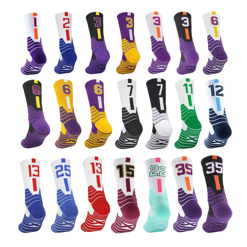 Professional Basketball Socks Knee High Thickened Towel Bottom Breathable Outdoor Running Cycling Men Women Child Sports Socks