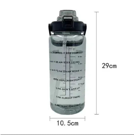 
                  
                    2L Portable Water Bottle Large Capacity Plastic Straw Water Cup Drink Bottle With Time Marker For Outdoor Sports Fitness
                  
                