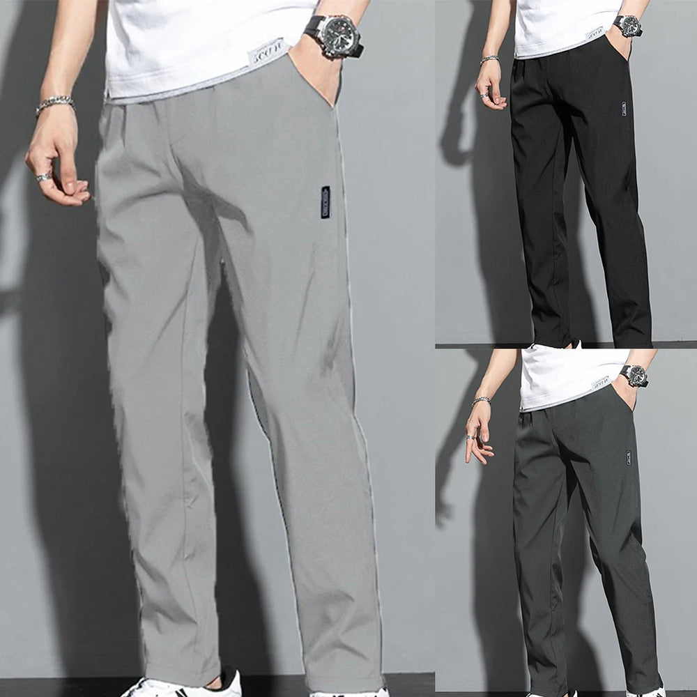 
                  
                    Casual Man Summer Ice Cool Pants Baggy Stretch Active Track Joggers Pockets Gym Sports Workout Pants Sweatpants For Men Clothing
                  
                