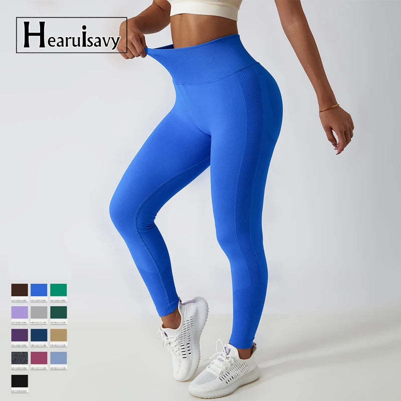 Seamless Sports Leggings Women Breathable High Waist Yoga Pants Hip Lift Tight Running Fitness Gym Leggings Women Workout Pants