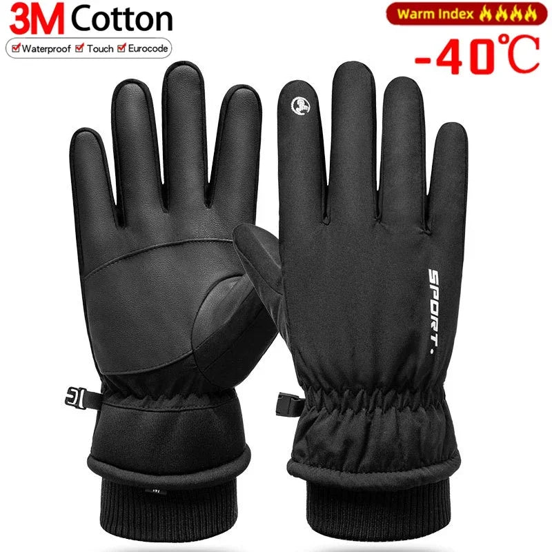 Winter Men Women Gloves TouchScreen Waterproof Windproof Gloves Outdoor Sports Warm Cycling Snow Ski Gloves Full Finger Non-slip