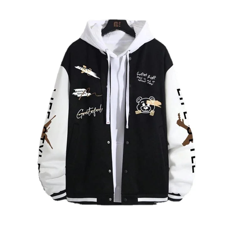 
                  
                    Men's Spring and Autumn Baseball Coat Loose Casual  Jackets for Men
                  
                