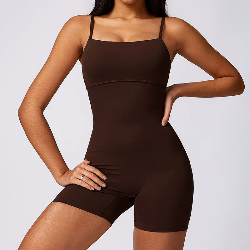 
                  
                    V Back One-Piece Suit Sports Jumpsuit Women Gym Rompers Fitness Yoga Suit Women Fitness Stretch Boilersuit Workout Bodysuits
                  
                