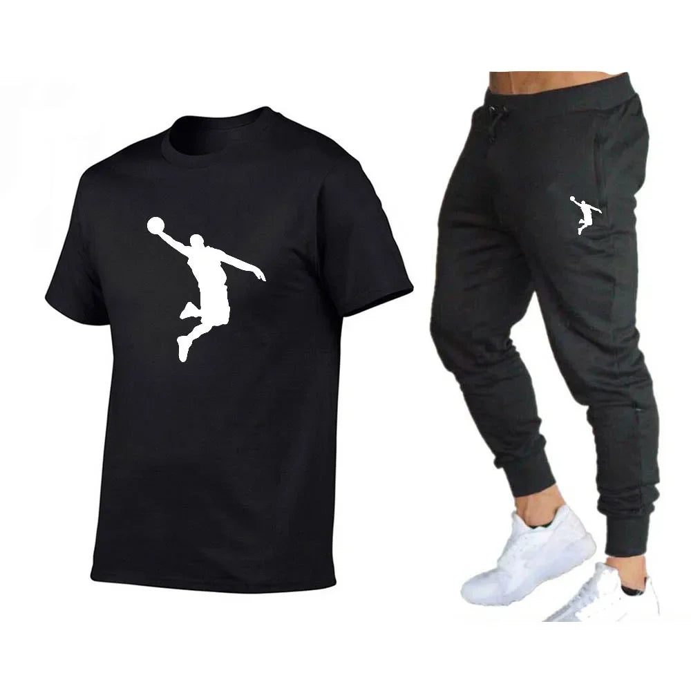 
                  
                    Men's T-shirt and jogging pants suit, hip hop coat, casual brand, i.e. in the hot, summer
                  
                