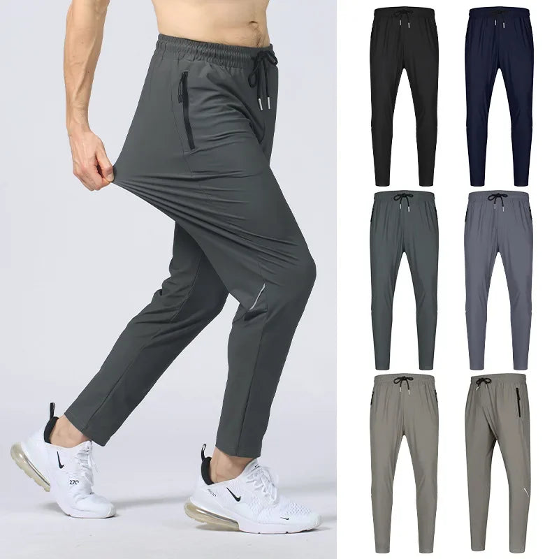 
                  
                    Fashion Icy feeling Joggers Pant Men Muscle Fitness Running Pants Training Sport Quick Dry Gym Sweatpants Bodybuilding Trouser
                  
                