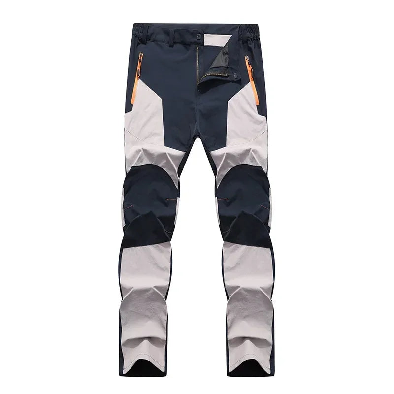 Patchwork Men's Hiking Pants Sports Waterproof Trousers Summer  Windproof Climbing Wear-resistant Breathable Pants