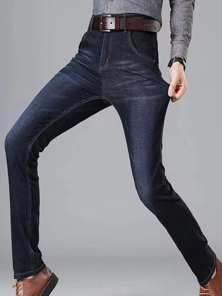 
                  
                    2024 new spring and autumn winter men straight leg comfortable simple casual jeans trend everything zipper pants
                  
                