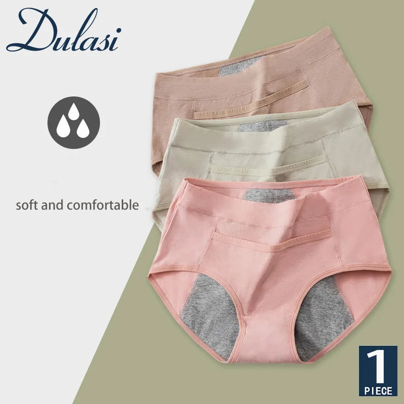Women's Cotton higth waist panties  Menstrual cycle absorbent underwear female Leak Proof Physiological Pants Briefs For Menstru