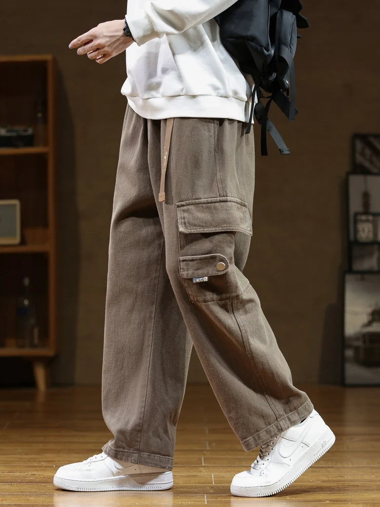 
                  
                    2023 Autumn New Cargo Pants Men Multi-Pockets Cotton Casual Wide Pants Male Workwear Loose Straight Trousers Big Size 7XL 8XL
                  
                