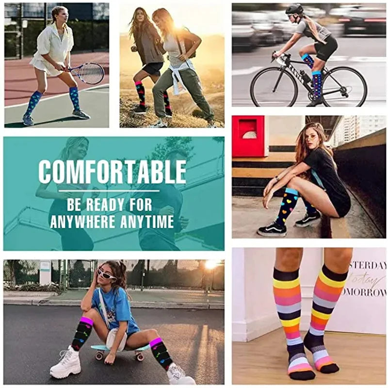 
                  
                    Varicose Veins Pain Relief Compression Stockings for Diabetes Knee Tight Socks ideal for Outdoor Marathon Football Cycling
                  
                