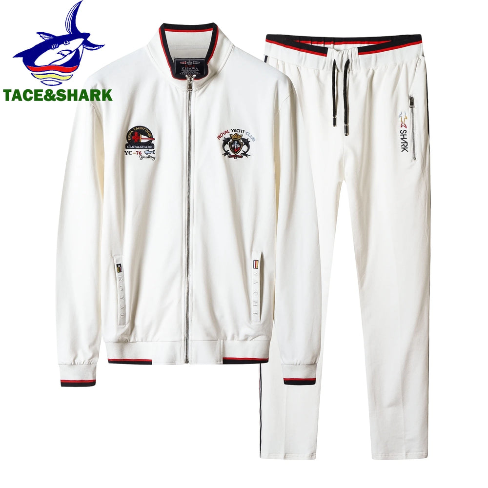 
                  
                    High Quality Embroidery Fashion Tracksuit Autumn Men's Sportswear Two Piece Set Brand Clothing Jacket Sweatpants Sweatsuit
                  
                