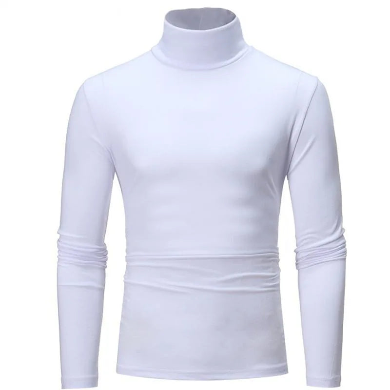 
                  
                    MOUNT Autumn Winter Men's High Neck T-shirt Slim Fit Fashion High Elastic Long Sleeve Casual...
                  
                