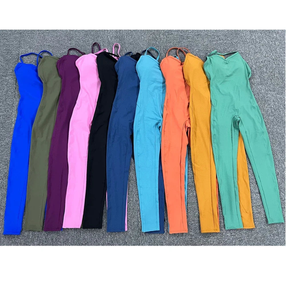 
                  
                    Women Athleisure Fitness Bodysuit Backless One Piece Yoga Jumpsuit Sports Gym Workout Clothes for Women Tights Active Wear
                  
                