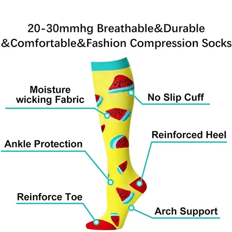 
                  
                    Unisex Compression Socks For Men Women Cycling Socks Suitable For Medical Edema Diabetes Varicose Vein Running Gym Marathon Sock
                  
                