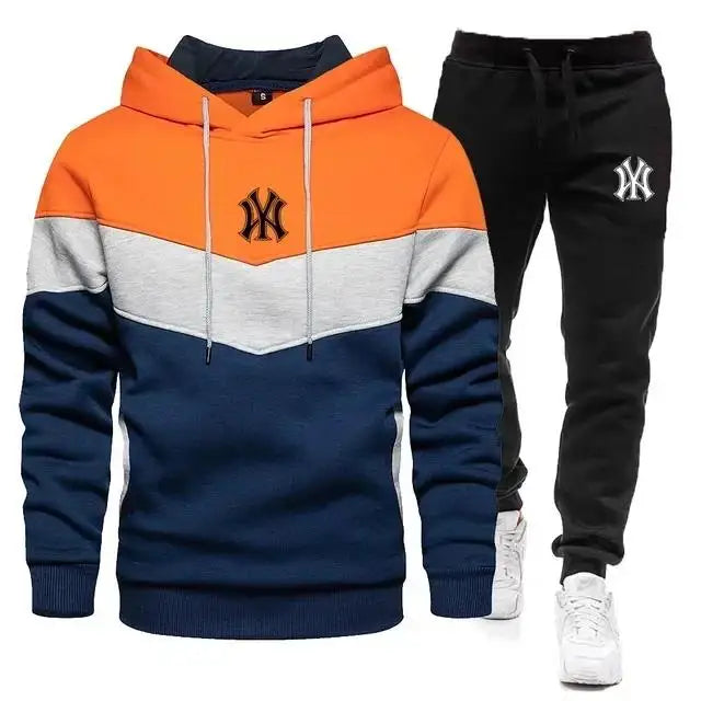 
                  
                    2024 Men's Sets Spring Autumn Zipper Hoodie and Pants 2 Pieces Casual Tracksuit Male Brand Running Jogging Sportswear Suit
                  
                