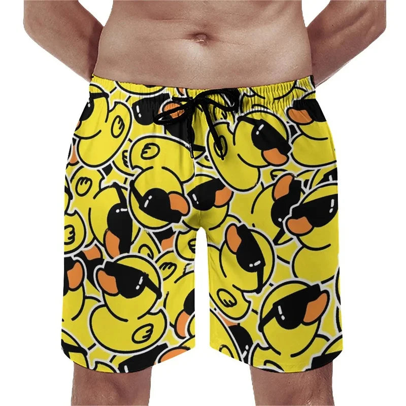 
                  
                    Summer New 3D Printed Cute Animal Yellow Duck Beach Shorts For Men Kid Funny Streetwear Swimming Trunks Fashion Cool Short Pants
                  
                