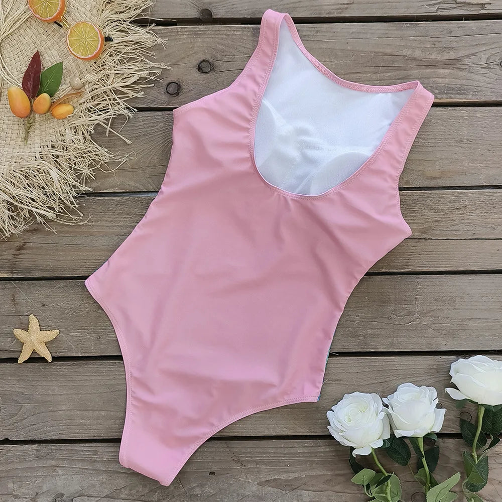 
                  
                    2024 New Printed One-piece Swimsuit Classic Printed Lace Up Swimsuit Women's Push Up Flower One-piece Suit Beach Wear For Female
                  
                