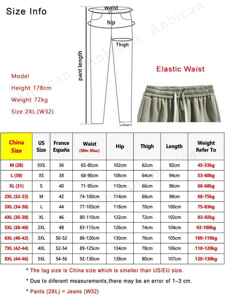 
                  
                    MOUNT Men's Jogger Cotton Sweatpants Big Size 8XL 7XL 6XL Sports Baggy Pants Sting Banding  Hip...
                  
                