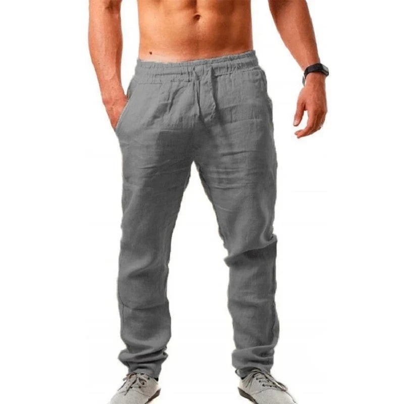 
                  
                    MOUNT Men's Cotton Linen Pants Male Autumn New Breathable Solid Color Linen Trousers Fitness...
                  
                