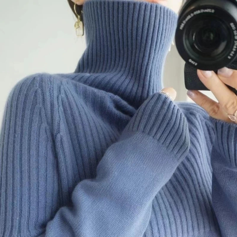 
                  
                    Women's Sweater Turtleneck Trending Sweater 2022 New Fashion Top Autumn and Winter Korean Pullover Women's Pullover Knitwear
                  
                