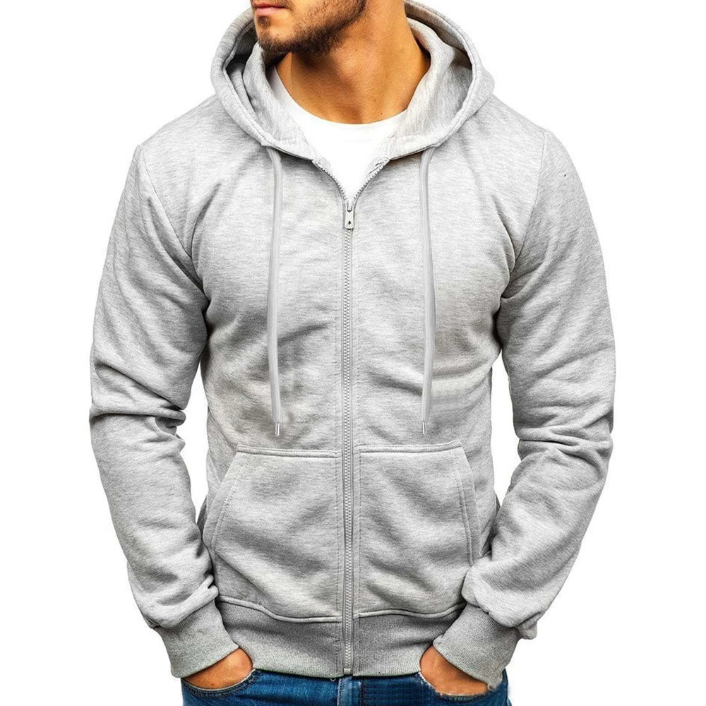 
                  
                    Mens Solid Color Hoodies Zip Up Hooded Tops Sweatshirts Outdoor Sports Tracksuits Drawstring Pockets Cardigan Coat Tracksuits
                  
                