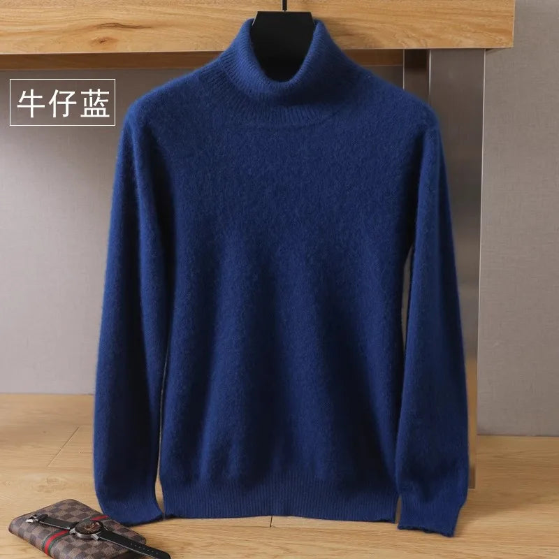 
                  
                    MOUNT Men's 100% pure Mink velvet Cashmere Sweater High Lapels Pullovers Knitted Winter New Tops...
                  
                