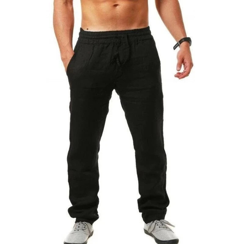 
                  
                    MOUNT Men's Cotton Linen Pants Male Autumn New Breathable Solid Color Linen Trousers Fitness...
                  
                