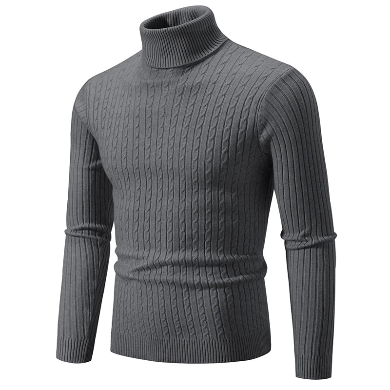 
                  
                    MOUNT New Men's High Neck Sweater Solid Color Pullover Knitted Warm Casual Turtleneck Sweatwear...
                  
                